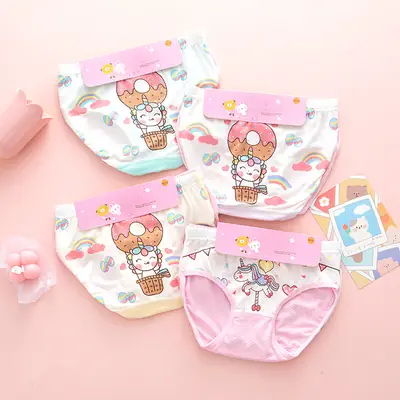 Girls Cute Underwear Modal Mesh Small Size Treasure Design