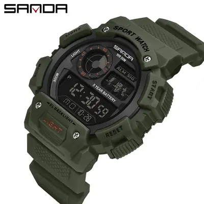 Sanda Luminous Digital Sport Watch for Men Women Waterproof Outdoor