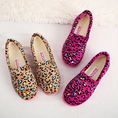 Women Winter Fleece Slip-On Shoes Red Soft Sole