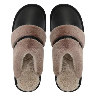 Winter Fleece Lined Men's Plus Size Slippers