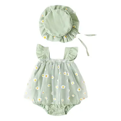 Yellow Baby Jumpsuit Set for Girls 100 Days Old