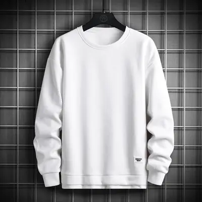Men's Grey Sweatshirt Round Neck Long Sleeve 2020