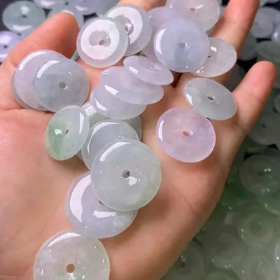 Ice Glutinous Jade Buckle Pendants for Women