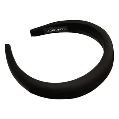 Korean Autumn High-end Curry Satin Hairband with Wide Brim