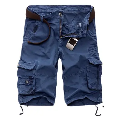 2023 Plus Size Military Style Multi-Pocket Shorts