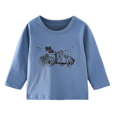 Blue Printed Long Sleeve T-Shirt for Boys