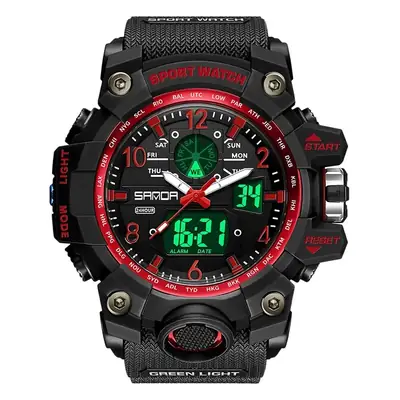 Sanda Sport Watch Dual Display Luminous White