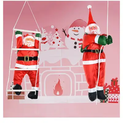Cross Border Santa Climbing Rope Doll Christmas Decor