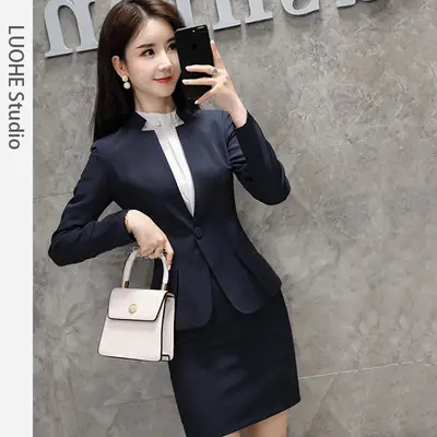 Women Business Suit Korean Style Autumn Three-Piece Set