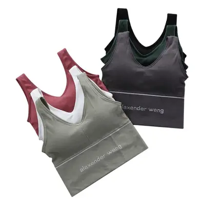 Pink Anti-Exposure Sports Bra with Back Wrap Design