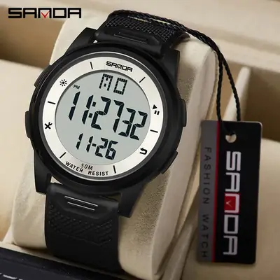 Sanda Ultra-Thin Luminous Student Watch Blue