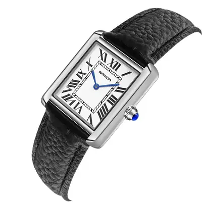 Women's Roman Scale Quartz Watch Red Leather Band