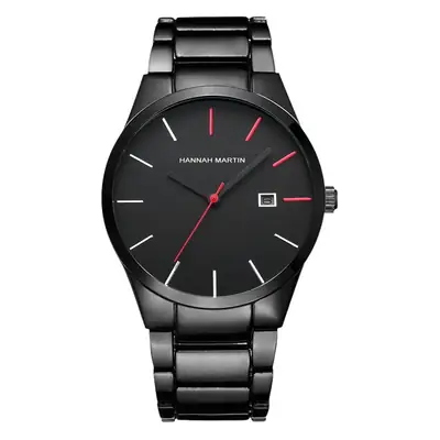 Hannah Martin Waterproof Steel Band Quartz Watch for Men