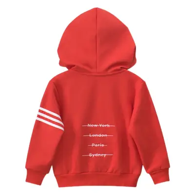 Girls Pink Hooded Zipper Coat 2024