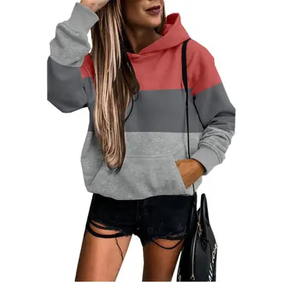 2025 Leopard Print Hooded Sweatshirt Orange Navy Cross-Border