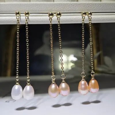 S925 Sterling Silver Pearl Earrings Set for Women