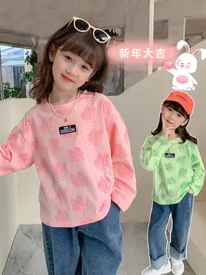 Girls Cotton Long Sleeve T-Shirt K-Style Cartoon 2025