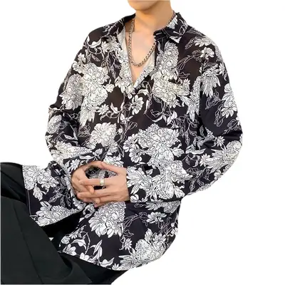 Men's Floral Oversize Shirt Spring Autumn 2022
