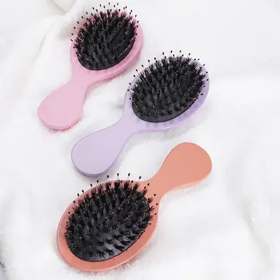 Mini Air Cushion Hair Comb with Anti-Frizz Bristles