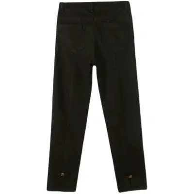 Women Slim Fit Split Straight Jeans 2022 Cropped Pipe Pants