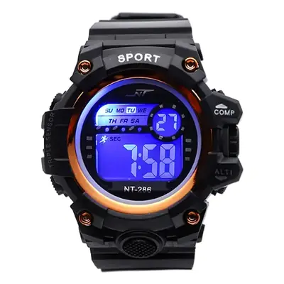 Kids Digital Watch Black Orange Sports Touch Screen