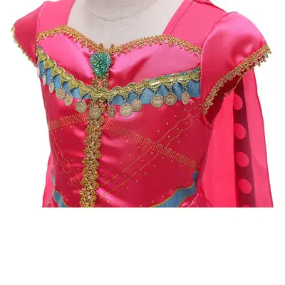 Princess Jasmine Aladdin Dress Pink Blue 2022 Summer
