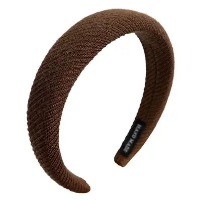 Black Wool Knitted Hair Hoop for Men Women Autumn Winter