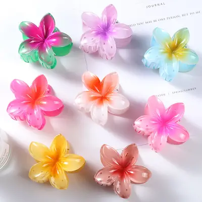 Pink Egg Flower Hair Claw Clamp for Women