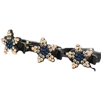 Rhinestone Star Flower Hair Clips for Women