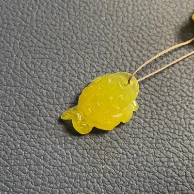 Golden Toad Pendant Korean Design Jade Origin