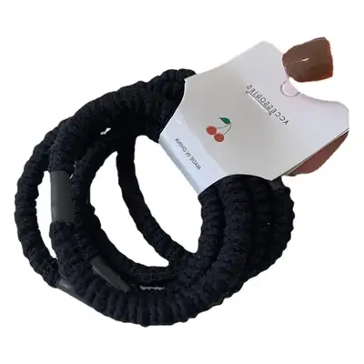 Black Minimalist Hair Ties for Women
