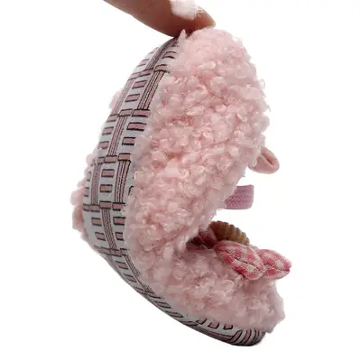 Autumn and Winter New Five-Petal Flower Baby Toddler Shoes Teddy Curly Non-Slip Shoes Soft-Soled Shoes Baby Shoes Children's Shoes