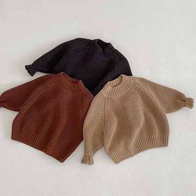 New Winter Thick Knit Pullover Sweater for Boys Girls