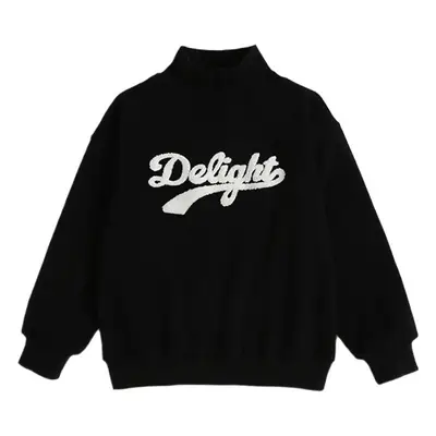 Girls Fleece Sweatshirt Black Skirt Winter Top