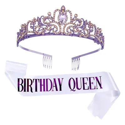 European American Birthday Queen Crown Belt Hair Accessories Wholesale
