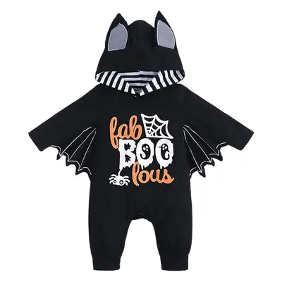 Black Cat Hooded Long Sleeve Kids Suit