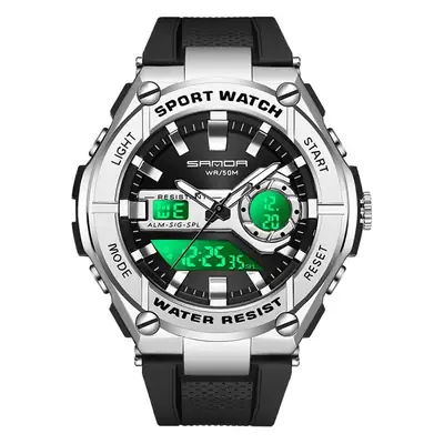 Sanda Source Gold Digital Sports Watch with Water Resistant Design