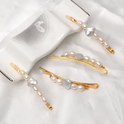 Freshwater Pearl Hairpin Clips for Women Summer