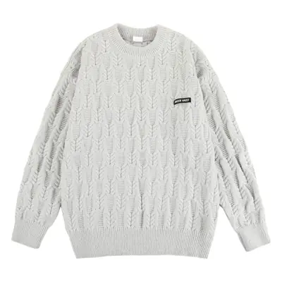 Men's Brown Knitted Round Neck Sweater Winter Wear