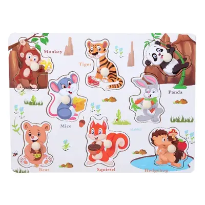 Wooden Animal & Number Puzzles for Kids