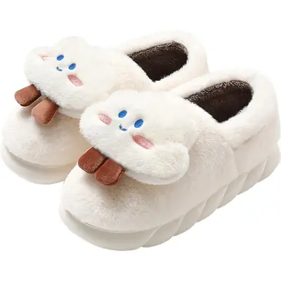 Women Cloud Slippers Winter Warm Cotton Plush