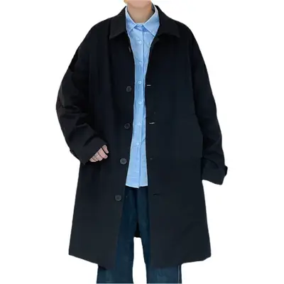 Mid-Length Japanese Style Men's Coat Autumn Wear