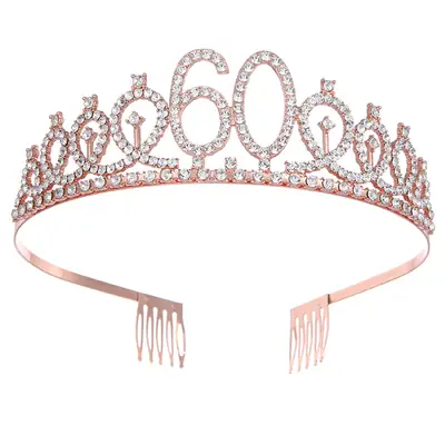 Digital Crown Hair Band with Diamond Headwear for Birthday Party