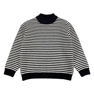 Boys Fleece Lined Striped Sweater Medium Large
