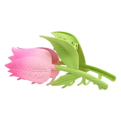 Alloy Tulip Hair Clips Large Volume Women's Back Head Floral