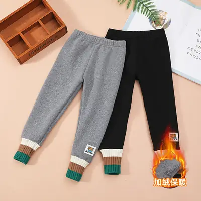 Baby Girl Fleece Leggings Bear Patch 2025