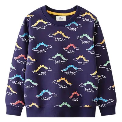 Dinosaur Printed Crew Neck Sweatshirt for Boys
