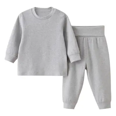 Toddler Pure Cotton Underwear Set Light Blue High-Waisted Pants