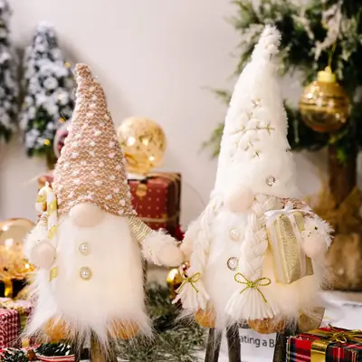 Christmas Rudolph Doll Plush Hat Decor Set