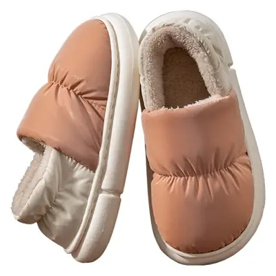 Women's Blue Fleece Lined Winter Slippers